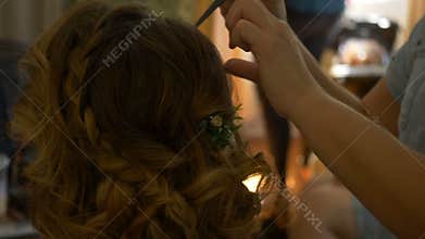 Bride getting ready