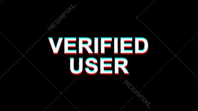 Verified user glitch effect text digital TV Distortion 4K Loop Animation