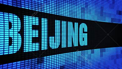 BEIJING Side Text Scrolling LED Wall Pannel Display Sign Board