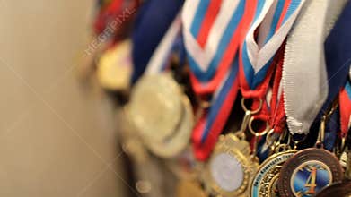 A large number of Russian sports medals
