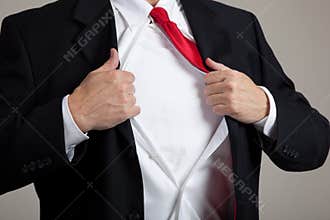 Superhero opening suit
