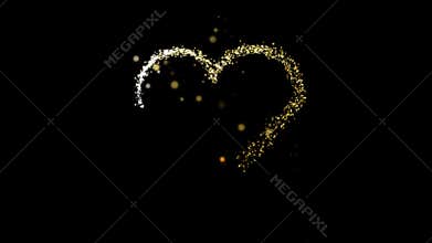 Festive effect with gold silver sequins. Alpha channel.