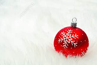 Red snow flake bauble