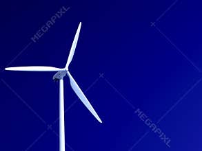 Wind turbine on clear sky