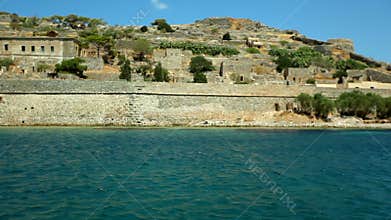 Moving Camera around Spinalonga fortress, Crete