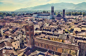 Lucca, Italy cityscape