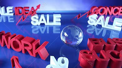 Sale promotion clip. Dolly shot.