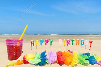Happy birthday at the beach