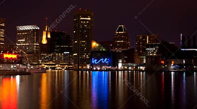 Baltimore Inner Harbor (night)