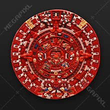 Stone aztec calendar latin america