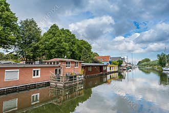 Floating houses , Edam , The Netherlands
