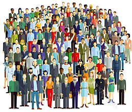 Large crowd of people
