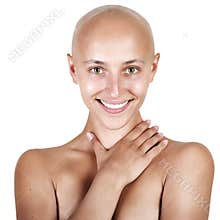 Beautiful bald-headed girl