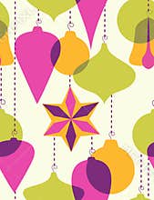 Christmas-tree decoration - seamless pattern