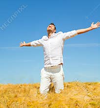 Healthy carefree man