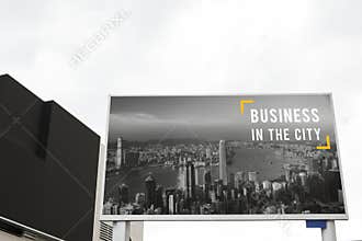 Advertisement board outdoor business city
