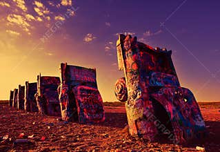 Cadillac Ranch in Amarillo, Texas.