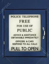 Old Police Telephone Box Sign