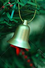 Gold Christmas bell