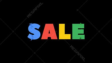 Sale motion poster, banner.