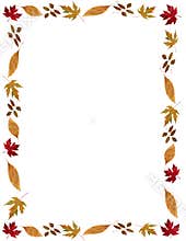 Fall Holidays Leafy Frame or Border