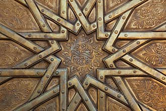 Arabesque on door in Morocco