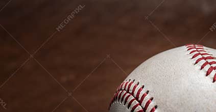 Vintage baseball gear on a wooden background