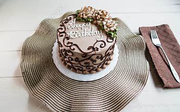 Beautiful happy birthday cake