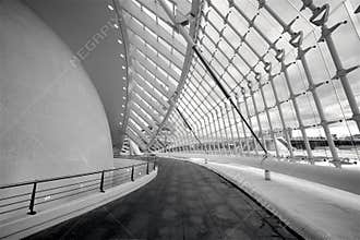 Inside L&#x27;Hemisferic in City of Arts and Sciences