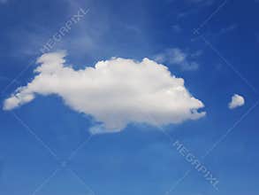 Real Cloud in shape of fish on the sky