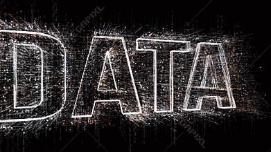 4k Data.The Matrix style binary computer code,changing from zero to one digits.