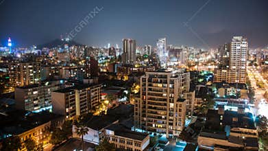 Santiago at Night Timelapse Tilt Shift