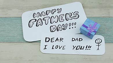 Fathers day and gift box