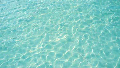 Caribbean shallow water waves shore turquoise