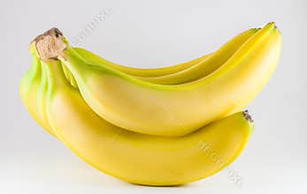 Bunch of ripe fresh bananas isolated on white background