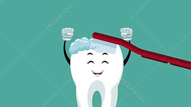 Teeth cartoon and dental hygiene HD animation