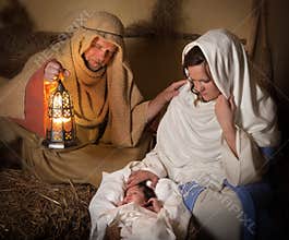 Nativity scene alive