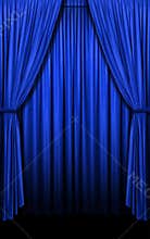 Blue Curtains in vertical format