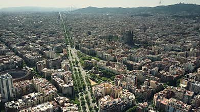 Barcelona city on a sunny day Spain