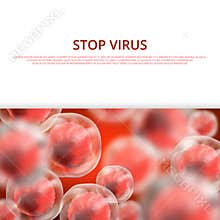 Microbiology, healthcare, medical vector web banner