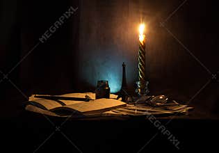 Writing atmosphere naturmort
