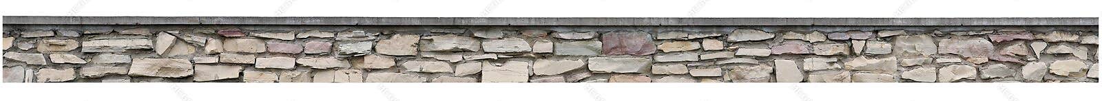Stone fence, garden rock wall, isolated old brick stack panorama, panoramic stonewall pattern closeup, large limestone texture