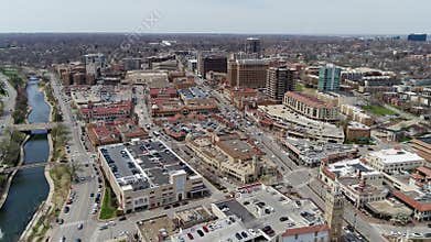 Ungraded aerial overhead view of Country Club Plaza