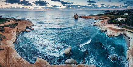 Abandoned ship Edro III near Cyprus beach.