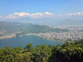 The Annapurna Range and Phewa Lake, Pokhara