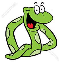 Snake cartoon illustration