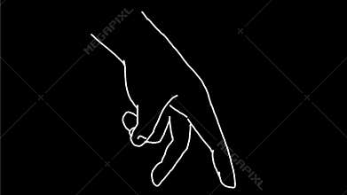 Hand walking drawing 2d animation
