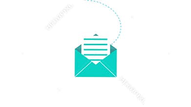 New email 2d animation for mail message app or web