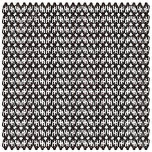 Baby bonobo, Pan paniscus, in repeated pattern