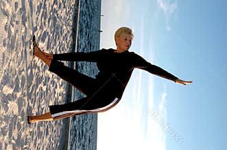 Senior yoga pose